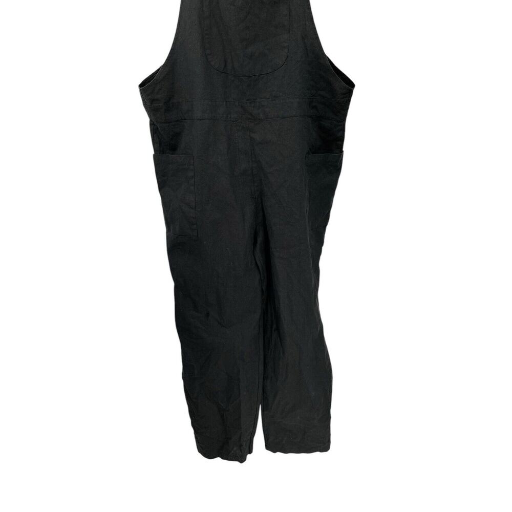 NWT Lakhays Overalls Black Cotton Hemp Lagenlook Boho Size Large - Picture 4 of 10